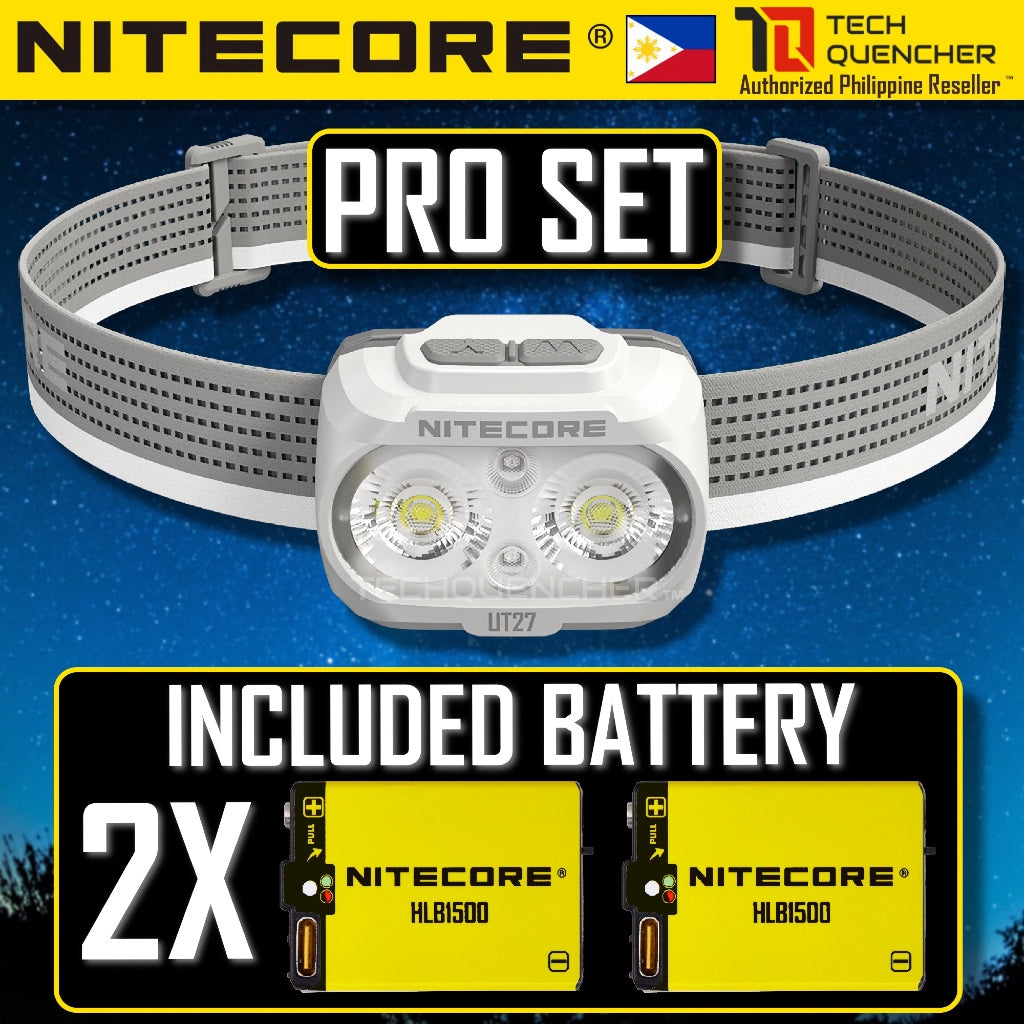 Nitecore UT27 GEN4 Headlamp 800 Lumens - Multi Color Temperature - High CRI - Dual Battery Option