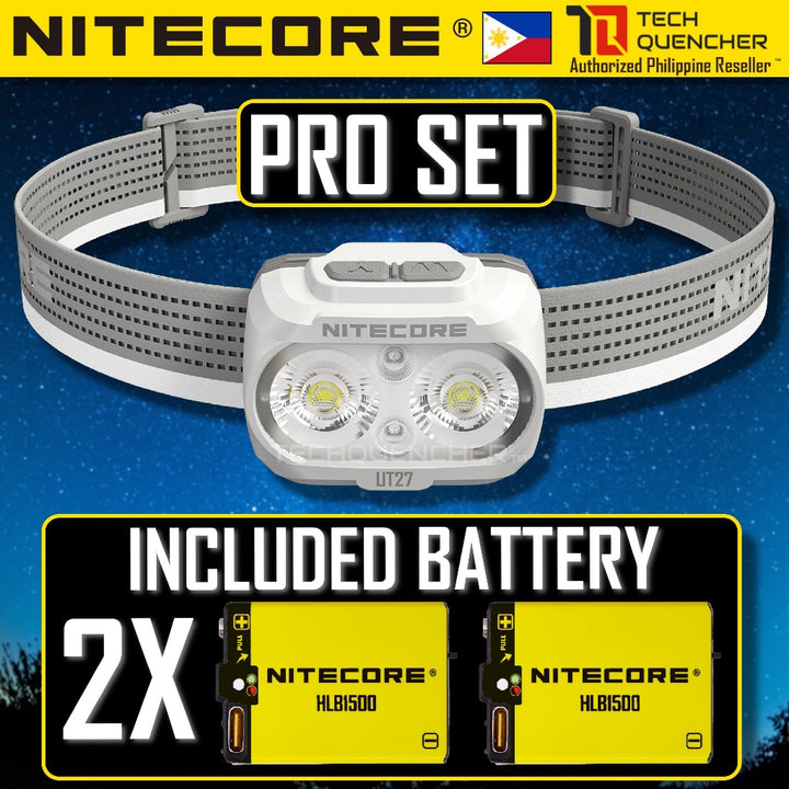 Nitecore UT27 GEN4 Headlamp 800 Lumens - Multi Color Temperature - High CRI - Dual Battery Option