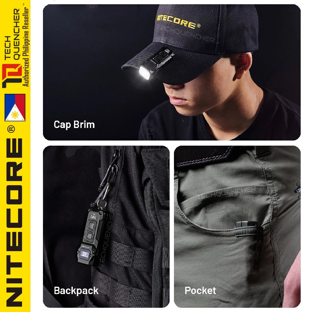 Nitecore TUP2 Keychain Flashlight - 1200 Lumens - OLED Display - USB-C Charging - 58g - MCT UHE LEDS