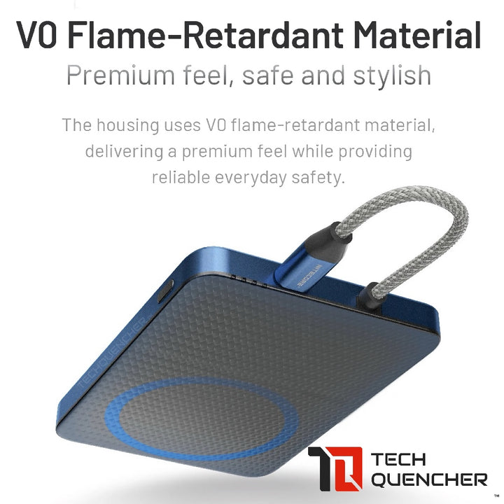 Nitecore Pocket 5 - 5000mAh Powerbank + Built-In USB-C Cable - Magnetic Attachement - 22.5w MAX - IP