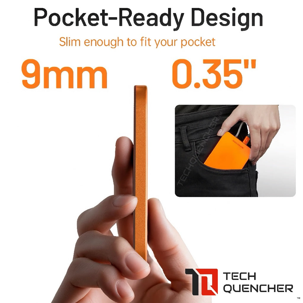 Nitecore Pocket 5 - 5000mAh Powerbank + Built-In USB-C Cable - Magnetic Attachement - 22.5w MAX - IP