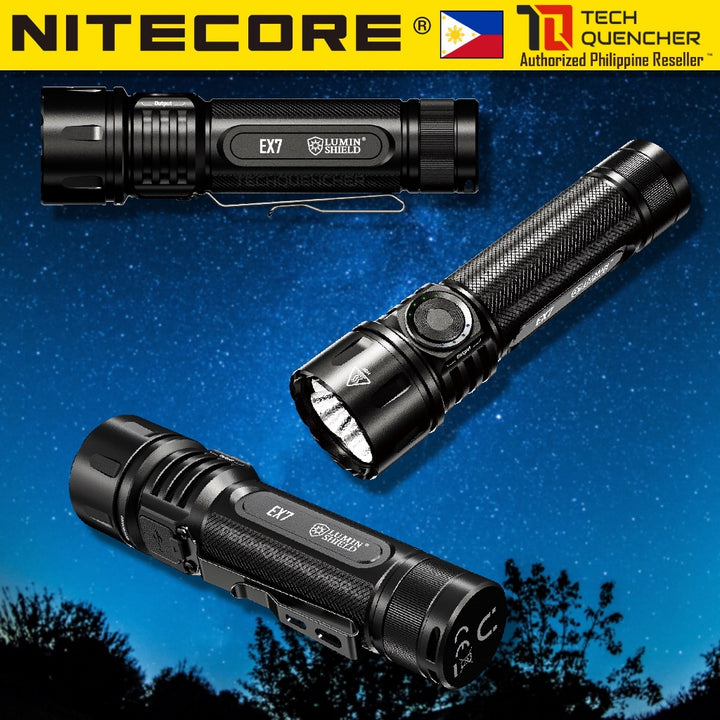 Nitecore EX7 Flashlight - 6000 Lumens - Lumin Shield- Variable Beam - Removable Battery -Strobe-IP68