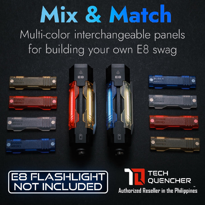 Wuben Swappable Shells for Wuben E8 Flashlight - Original - Magnetic - PEI - ULTEM Shells