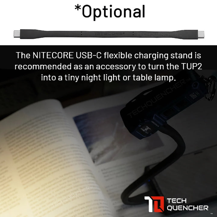 Nitecore TUP2 Keychain Flashlight - 1200 Lumens - OLED Display - USB-C Charging - 58g - MCT UHE LEDS