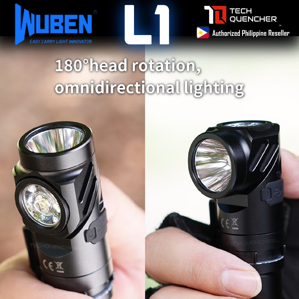 Wuben L1 Flashlight - 2000 Lumens - 180° Rotating Head - Power Bank Mode - Magnetic Tail Cap - IP68