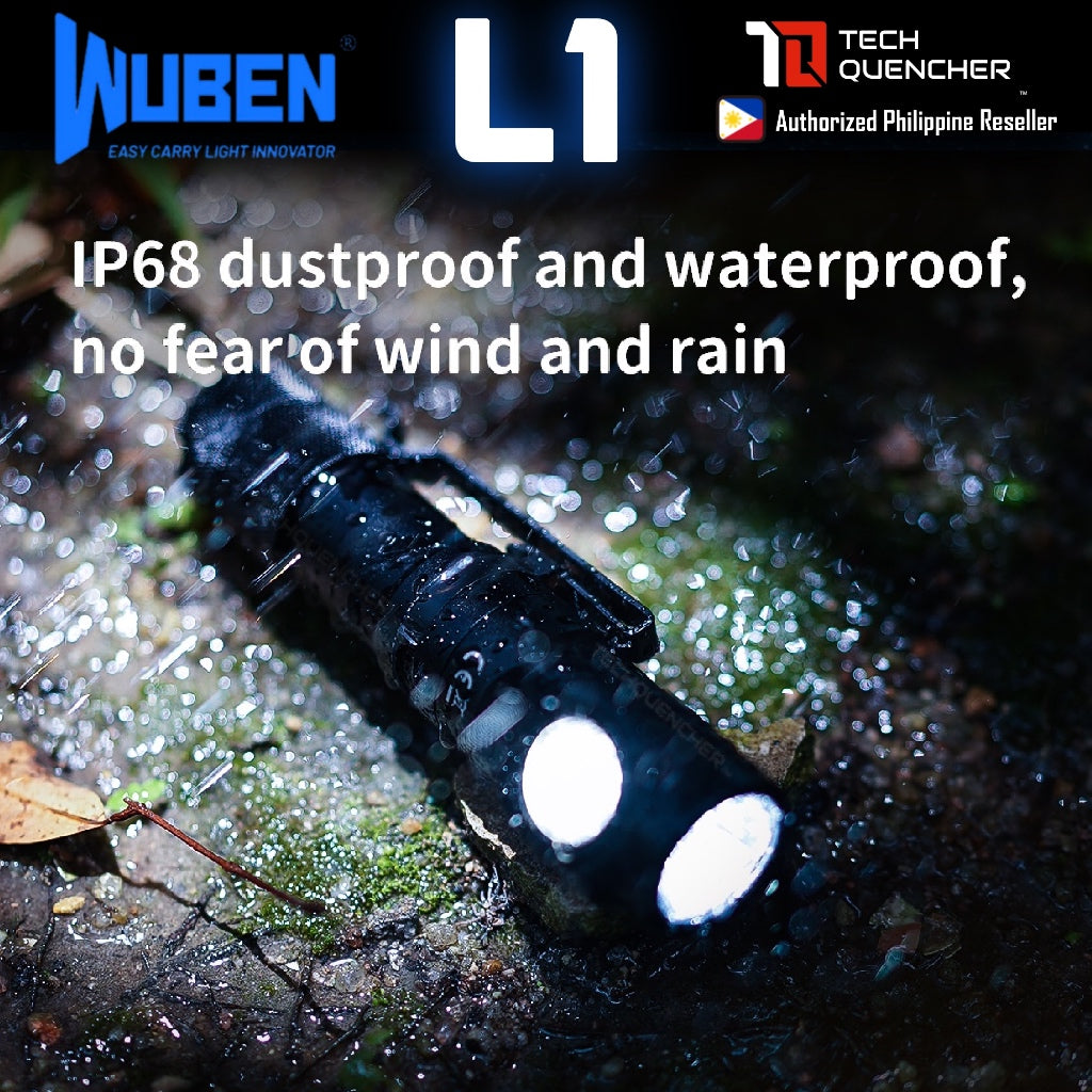 Wuben L1 Flashlight - 2000 Lumens - 180° Rotating Head - Power Bank Mode - Magnetic Tail Cap - IP68