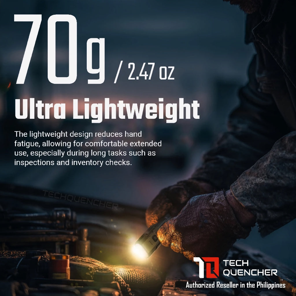 Nitecore EDC07 Flashlight - 1500 Lumens - High CRI Three Color Temperature - USB-C - 70grams - IP67
