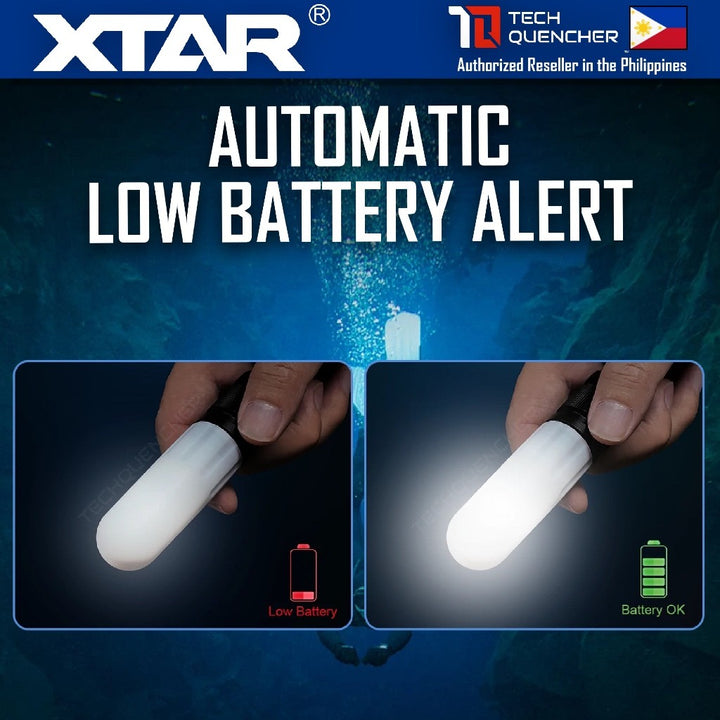 XTAR SD2 Dive Beacon Flashlight - 4 Color - Waterproof - USB-C Rechargeable 14500 1300mAh Battery
