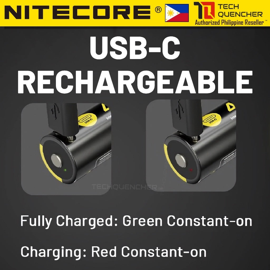 Nitecore NL1840R Battery - 4000mAh - USB-C Rechargeable 18650 -Performance-Protected Li-ion Battery