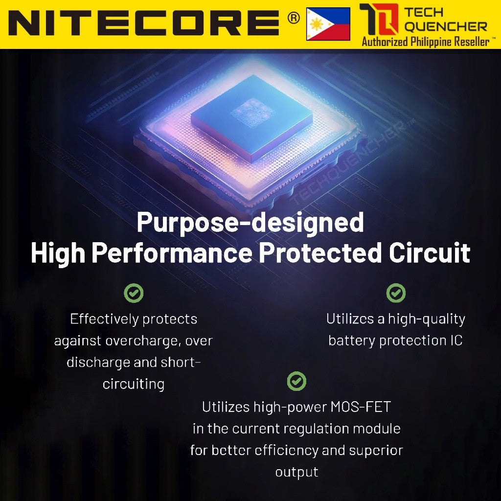 Nitecore NL1840R Battery - 4000mAh - USB-C Rechargeable 18650 -Performance-Protected Li-ion Battery
