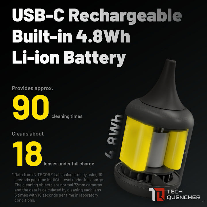 Nitecore BB Nano - Portable Blower - Built-In Rechargeable Battery - Camera Cleaning + Vacuum -USB-C