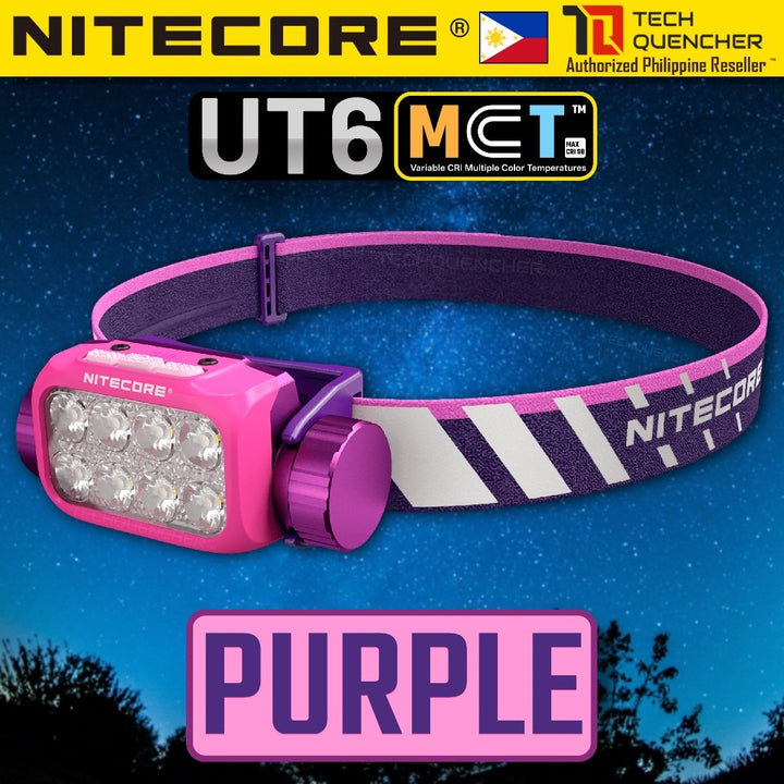 Nitecore UT6 MCT Headlamp - 1600 Lumens - Instant Mode Switch - Rapid Reel Headband - IP68 - USB-C