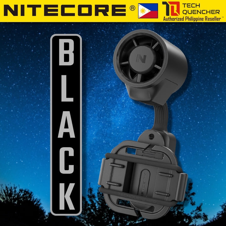 Nitecore NCF20 Fan - Built-in Clip - USB-C - External Power Source - Included Bracket Mounting