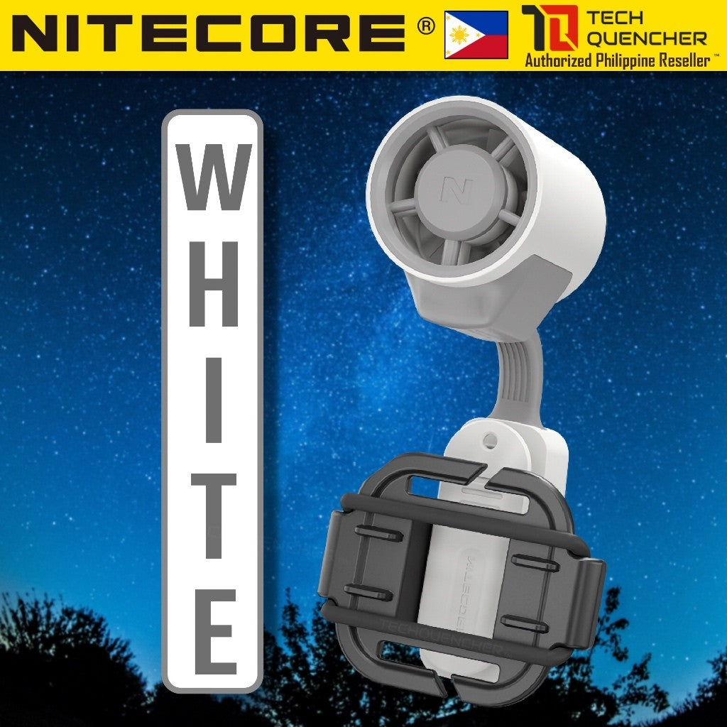 Nitecore NCF20 Fan - Built-in Clip - USB-C - External Power Source - Included Bracket Mounting