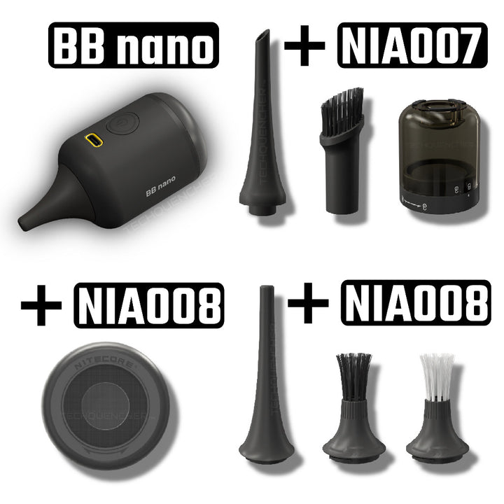 Nitecore BB Nano - Portable Blower - Built-In Rechargeable Battery - Camera Cleaning + Vacuum -USB-C