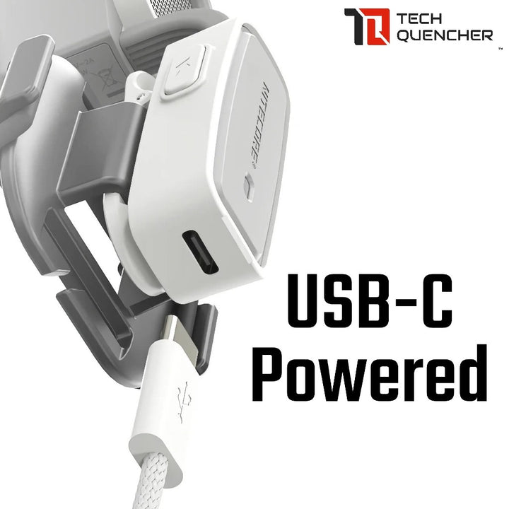 Nitecore NCF20 Fan - Built-in Clip - USB-C - External Power Source - Included Bracket Mounting