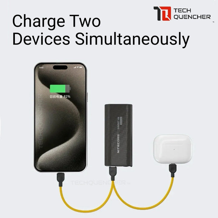 Nitecore Summit Air Power Bank -40°C Operable - Lightweight - 135g - 8000mAh - IPX8 -DUAL USB-C RGB