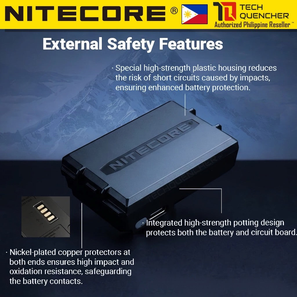 Nitecore HLB2500 Battery - 2500mAh - USB-C Rechargeable - IPX8 - For HA29 UHE and HA27 UHE