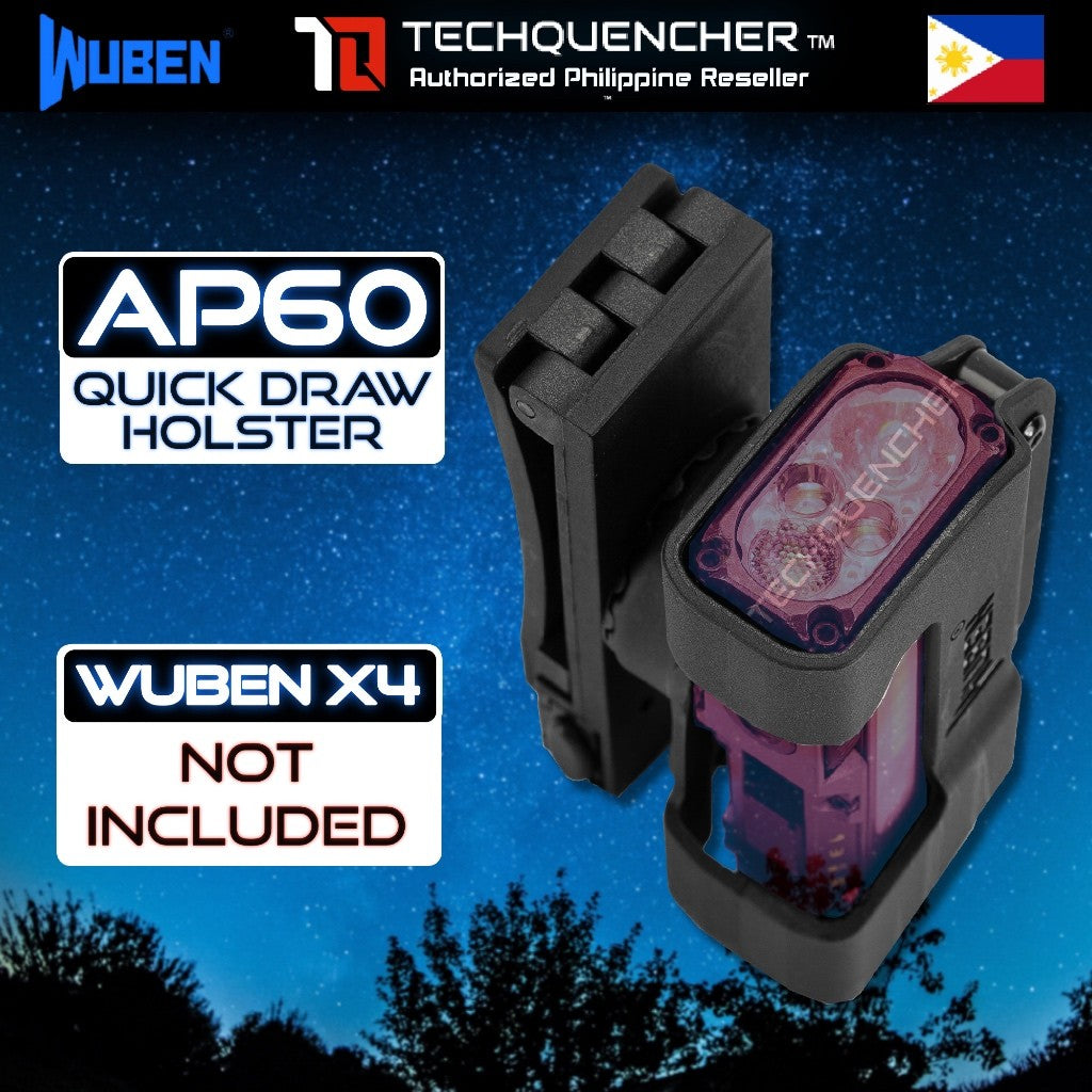 Wuben AP60 Quick-Draw Holster for X4 Flashlight - 360 Rotation - High Strength - Impact Resistant