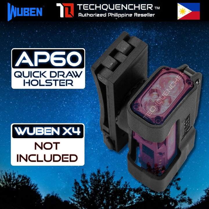 Wuben AP60 Quick-Draw Holster for X4 Flashlight - 360 Rotation - High Strength - Impact Resistant
