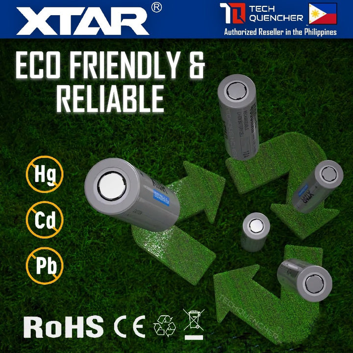 XTAR 18650 4000mAh RAW UNPROTECTED Battery - 3.6V Rechargeable - Lithium-Ion - 10A Max Discharge