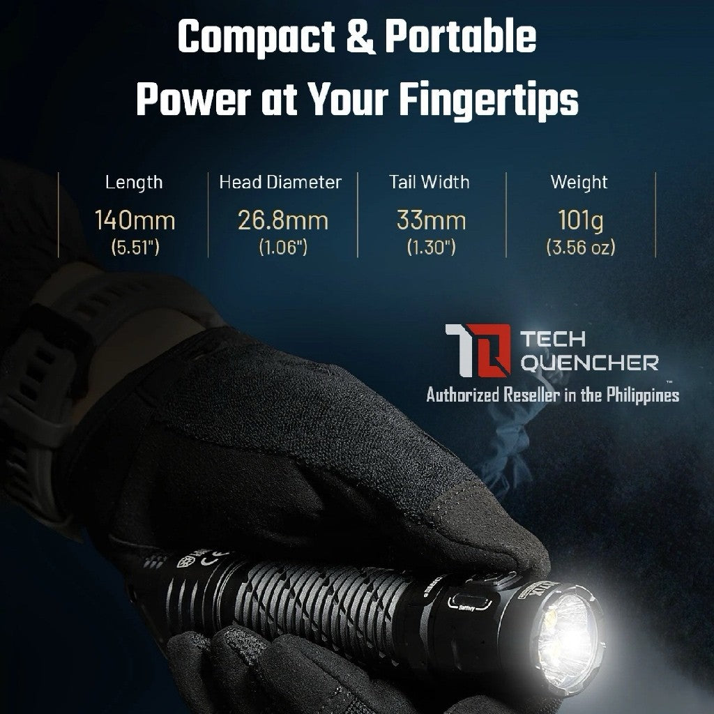 Nitecore P17iX Flashlight - 5000 Lumens - Customizable - 5500mAh Battery - Lock Switch- USB-C - IP68