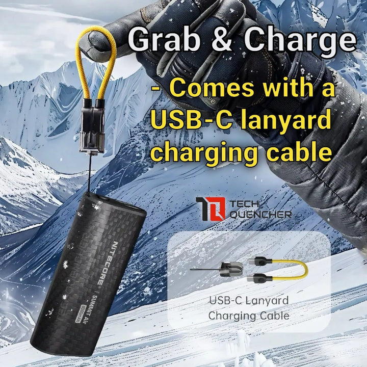 Nitecore Summit Air Power Bank -40°C Operable - Lightweight - 135g - 8000mAh - IPX8 -DUAL USB-C RGB