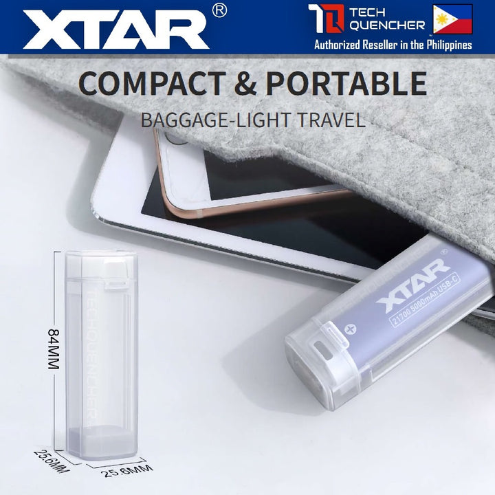 XTAR XB1 21700 Modular Battery Case - Single Slot - Expandable Modular Case - Dust + Shock Proof