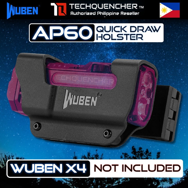 Wuben AP60 Quick-Draw Holster for X4 Flashlight - 360 Rotation - High Strength - Impact Resistant
