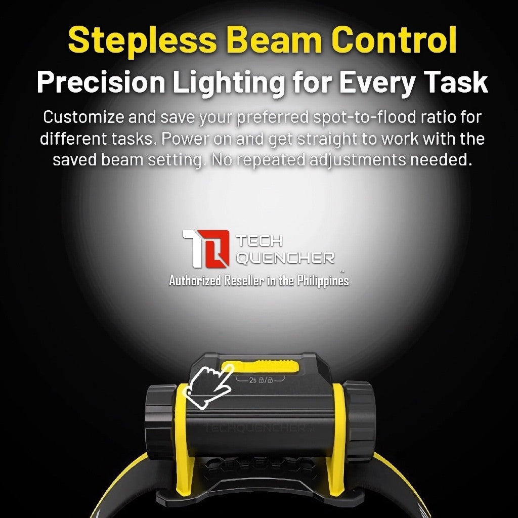 Nitecore NWH20 Headlamp - 600 Lumens - Electronic Beam Control - Spotlight + Floodlight - IP66