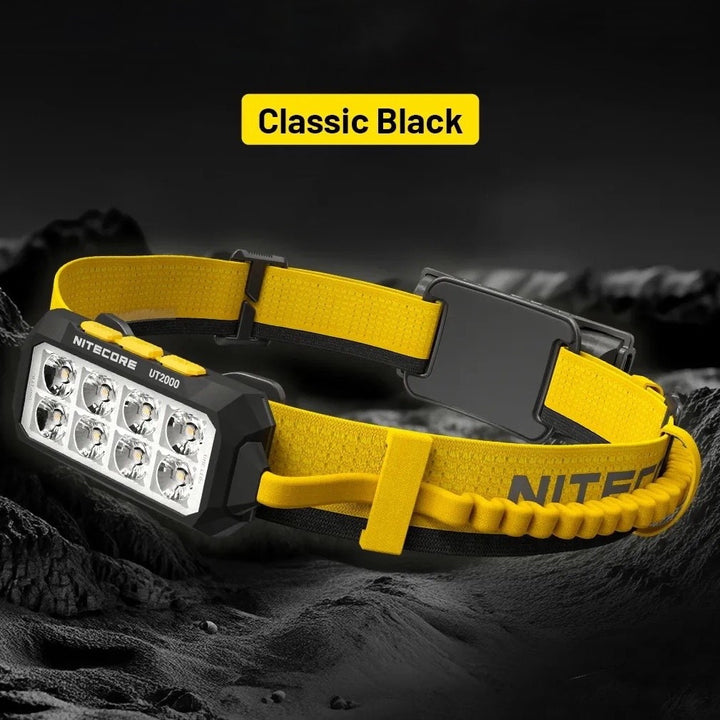 Nitecore UT2000 MCT Headlamp + 12000mAh Carbon Battery 12K - 2000 Lumens - USB-C Rechargeable - IP68