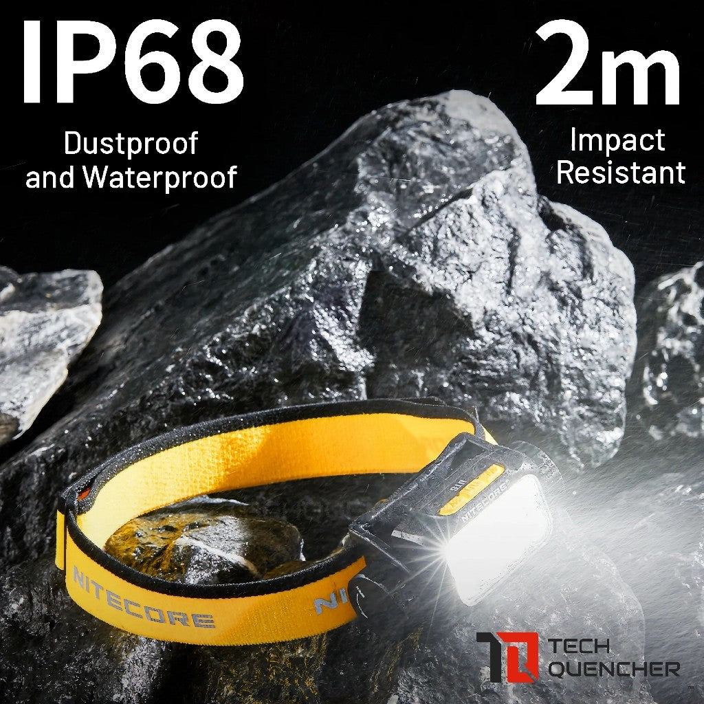 Nitecore UT6 MCT Headlamp - 1600 Lumens - Instant Mode Switch - Rapid Reel Headband - IP68 - USB-C