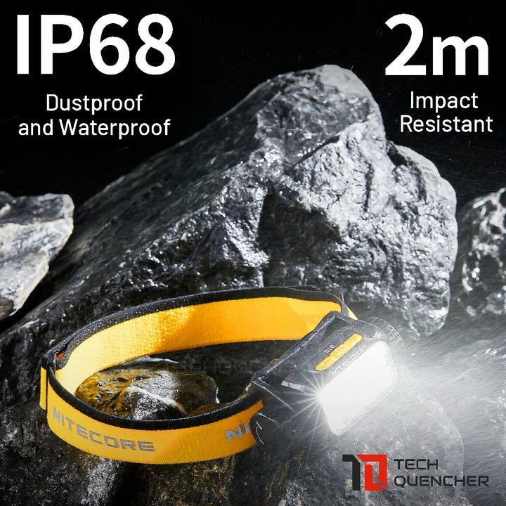 Nitecore UT6 MCT Headlamp - 1600 Lumens - Instant Mode Switch - Rapid Reel Headband - IP68 - USB-C