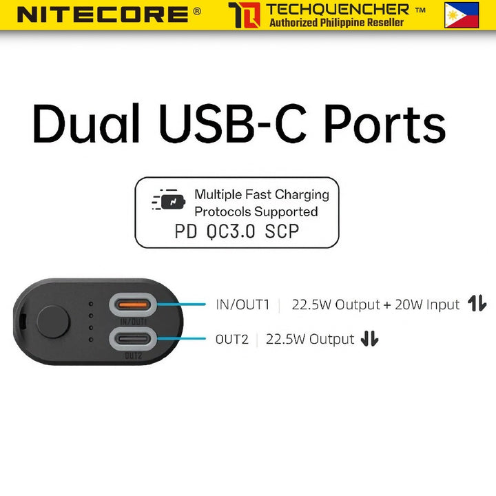 Nitecore Summit Air Power Bank -40°C Operable - Lightweight - 135g - 8000mAh - IPX8 -DUAL USB-C RGB