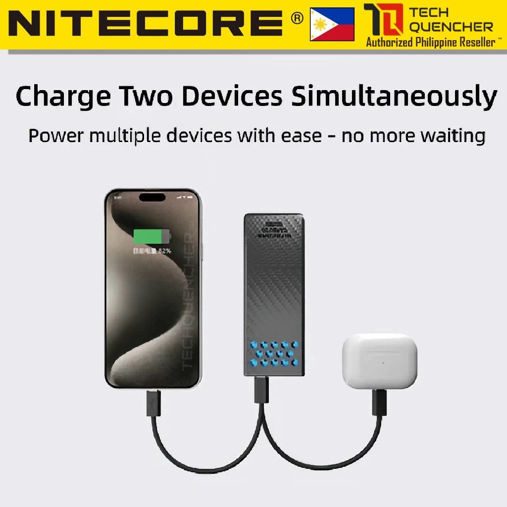 Nitecore Carbo 20 - Carbon Fiber Powerbank - 20000mAh - 65W Max Output- IPX8 - Magnesium Heatsink