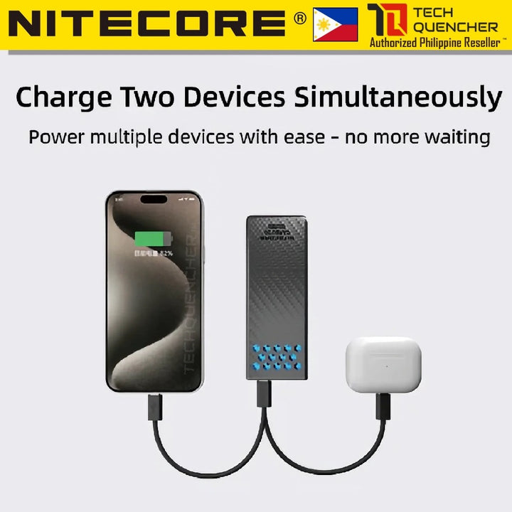 Nitecore Carbo 20 - Carbon Fiber Powerbank - 20000mAh - 65W Max Output- IPX8 - Magnesium Heatsink