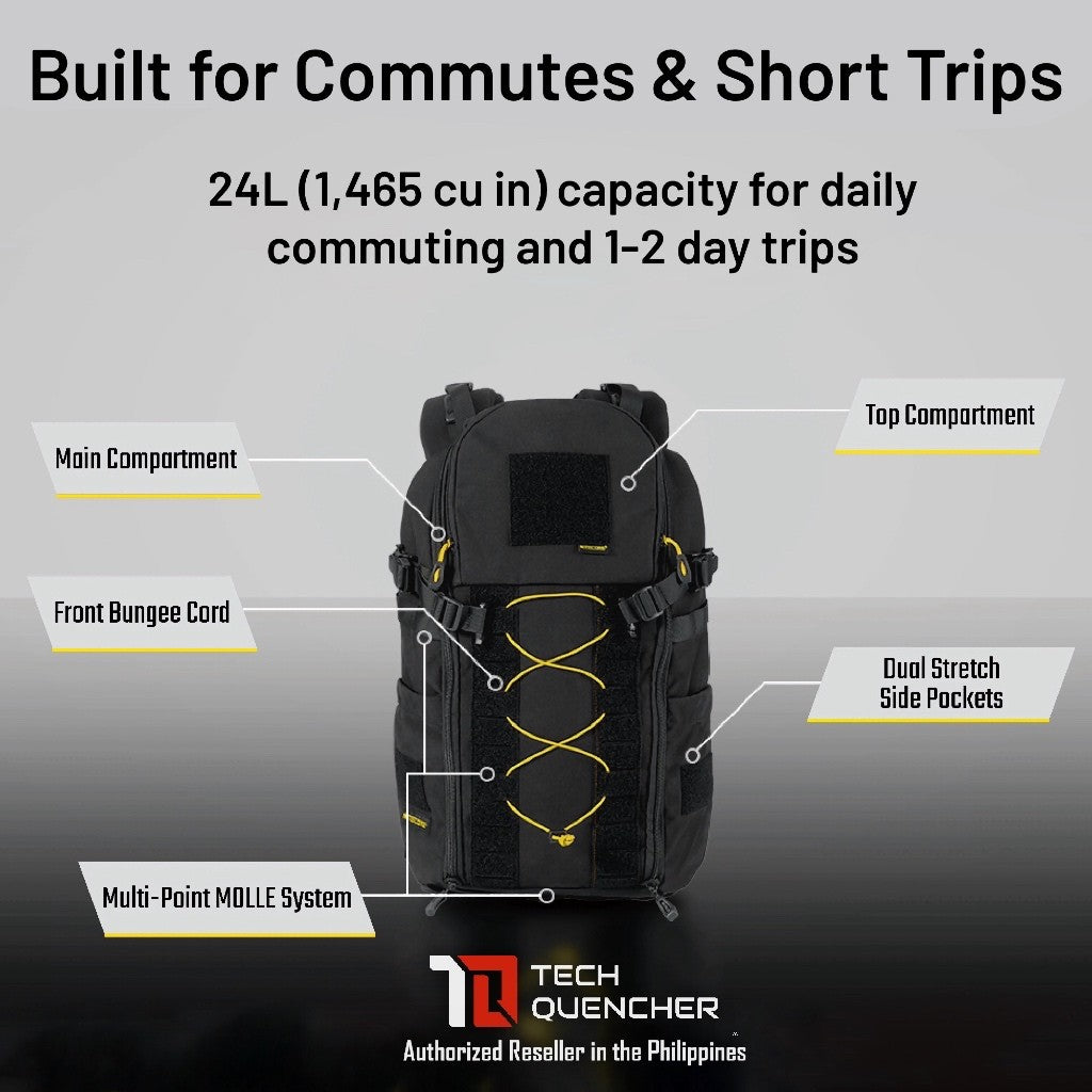 Nitecore BP24 Backpack 24L - 500D Cordura® Fabric - Modular Expansion- YKK zippers - 15 inch Laptop