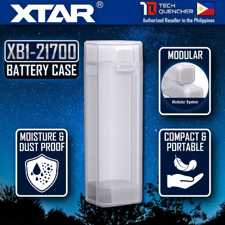 XTAR XB1 21700 Modular Battery Case - Single Slot - Expandable Modular Case - Dust + Shock Proof