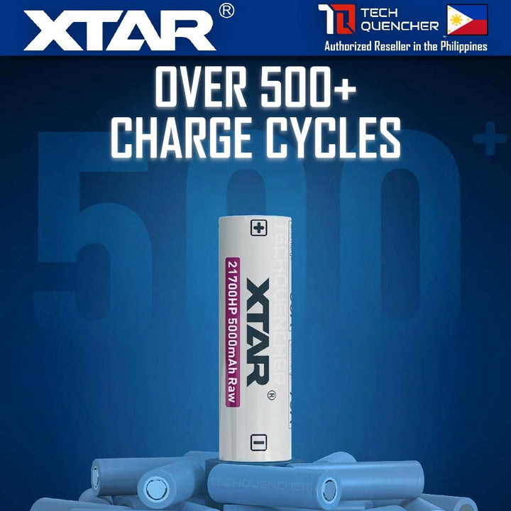 XTAR 21700HP 5000mAh RAW UNPROTECTED Battery - 3.6V Rechargeable - Lithium-Ion - 90A Peak Discharge