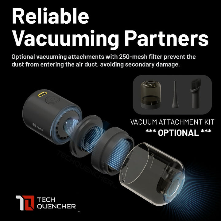 Nitecore BB Nano - Portable Blower - Built-In Rechargeable Battery - Camera Cleaning + Vacuum -USB-C