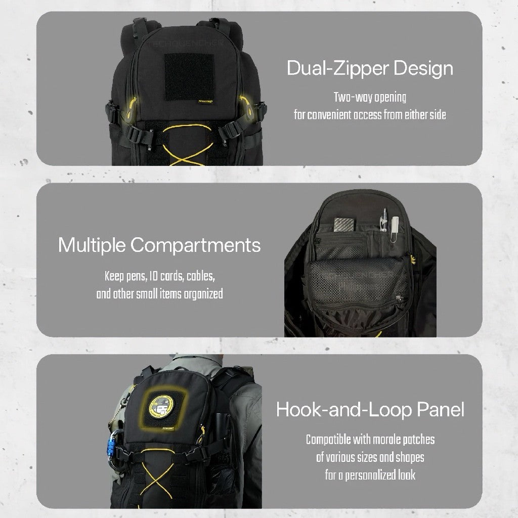 Nitecore BP24 Backpack 24L - 500D Cordura® Fabric - Modular Expansion- YKK zippers - 15 inch Laptop
