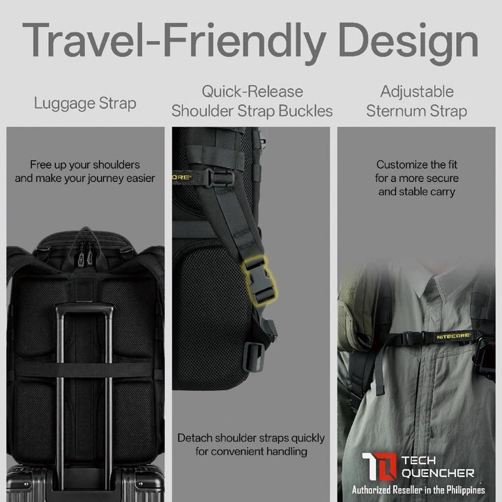 Nitecore BP24 Backpack 24L - 500D Cordura® Fabric - Modular Expansion- YKK zippers - 15 inch Laptop