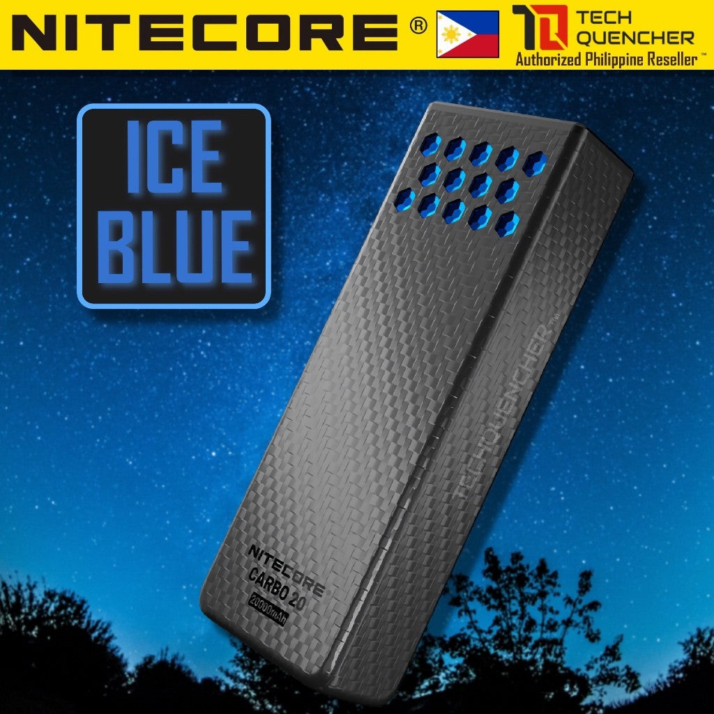 Nitecore Carbo 20 - Carbon Fiber Powerbank - 20000mAh - 65W Max Output- IPX8 - Magnesium Heatsink