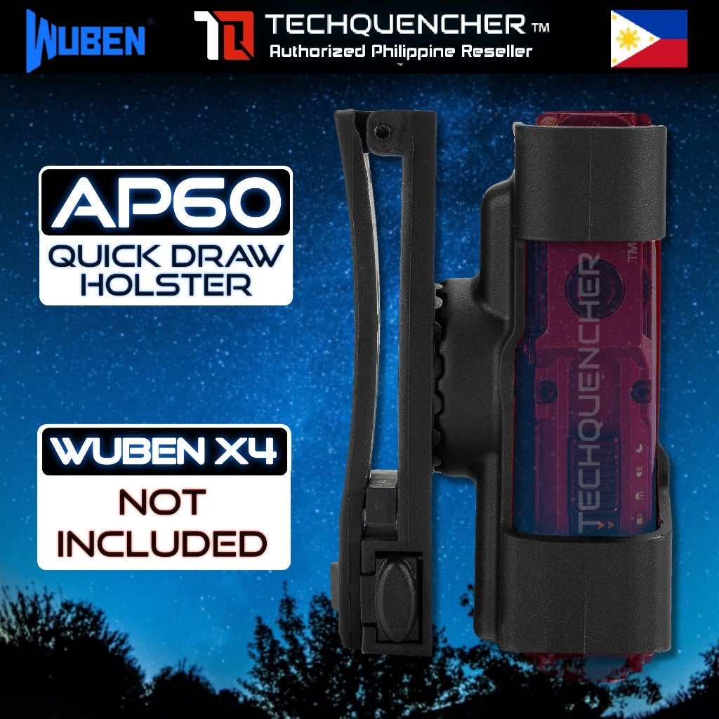 Wuben AP60 Quick-Draw Holster for X4 Flashlight - 360 Rotation - High Strength - Impact Resistant