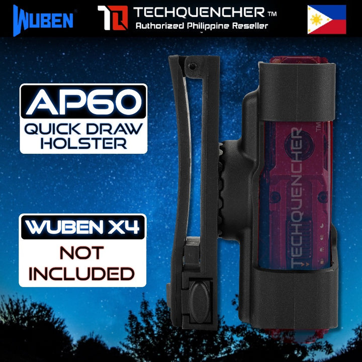 Wuben AP60 Quick-Draw Holster for X4 Flashlight - 360 Rotation - High Strength - Impact Resistant