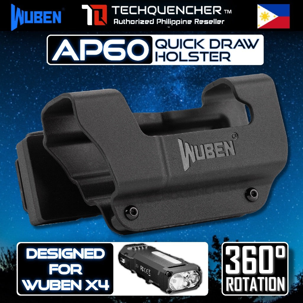 Wuben AP60 Quick-Draw Holster for X4 Flashlight - 360 Rotation - High Strength - Impact Resistant