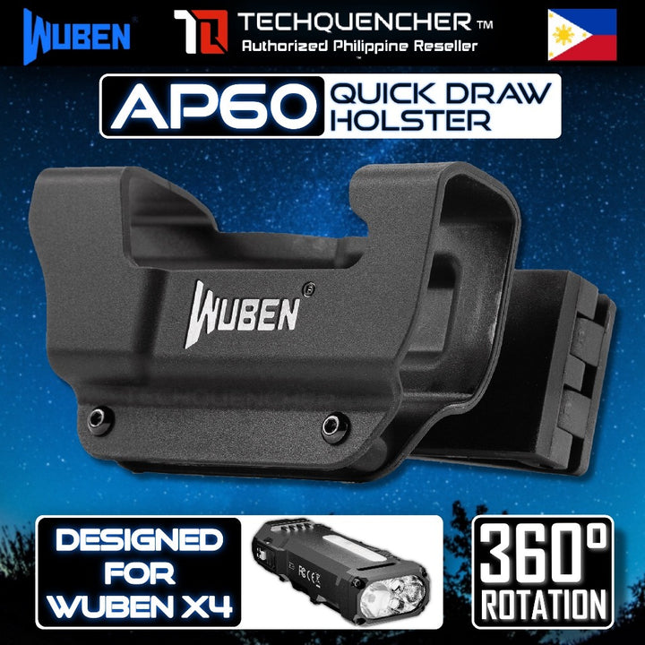 Wuben AP60 Quick-Draw Holster for X4 Flashlight - 360 Rotation - High Strength - Impact Resistant