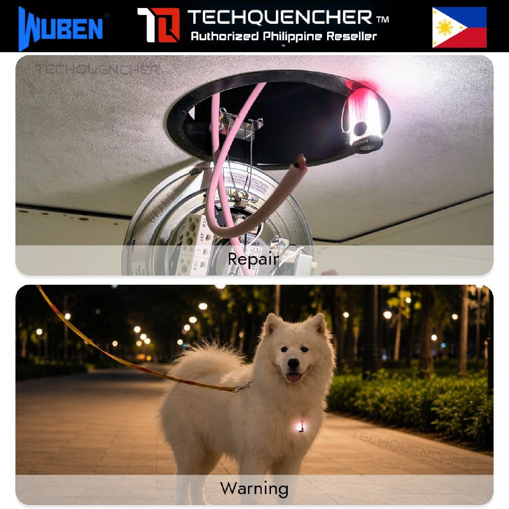 Wuben E2 Keychain Flashlight - 10.7grams - Magnetic - Glow in the Dark - USB-C - IP66 - 150 Lumens