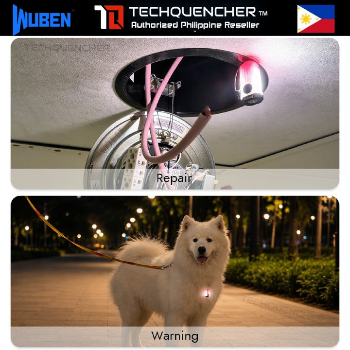 Wuben E2 Keychain Flashlight - 10.7grams - Magnetic - Glow in the Dark - USB-C - IP66 - 150 Lumens
