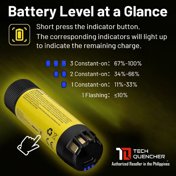 Nitecore WLB40 Work Li-ion Battery - 4000mAh - USB-C Rechargeable - Power Indicator Lights - NWH20